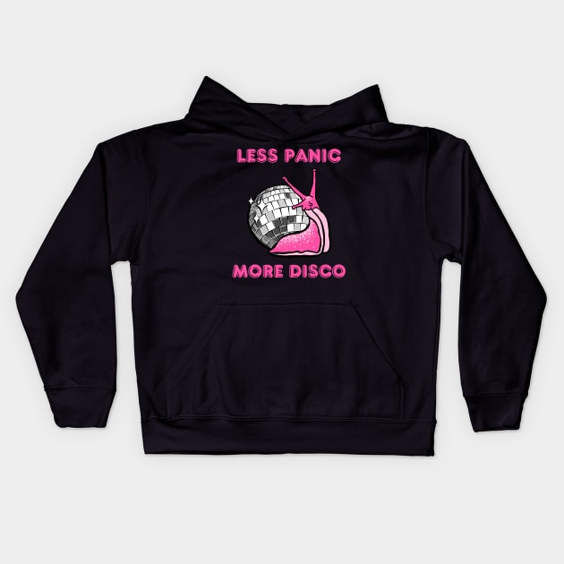 More Disco Snail Less Panic Kids Hoodie by izzyfaye